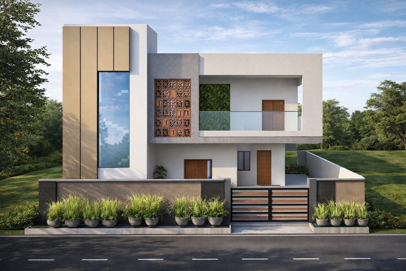 Sri Nirmaan featured residential 3D elevation